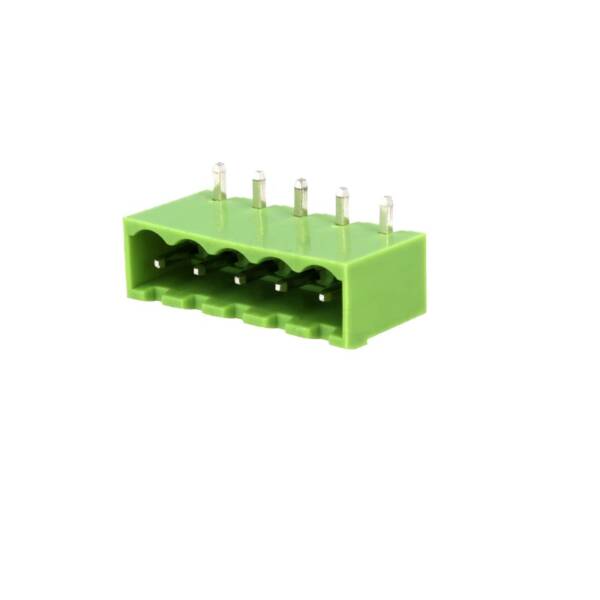 XY2500R-D-5.08 - 5 Pin Close Type Right Angle Terminal Block Male Connector 5.08mm Pitch - XINYA