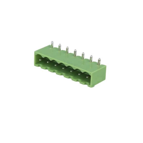 XY2500R-D-5.08 - 7 Pin Close Type Right Angle Terminal Block Male Connector 5.08mm Pitch - XINYA