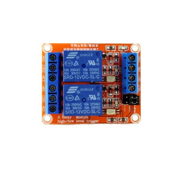 2 Channel 12V Relay Module With High And Low Level Trigger Voltage