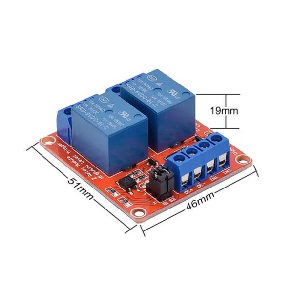 2 Channel 5V Relay Module With High And Low Level Trigger Voltage