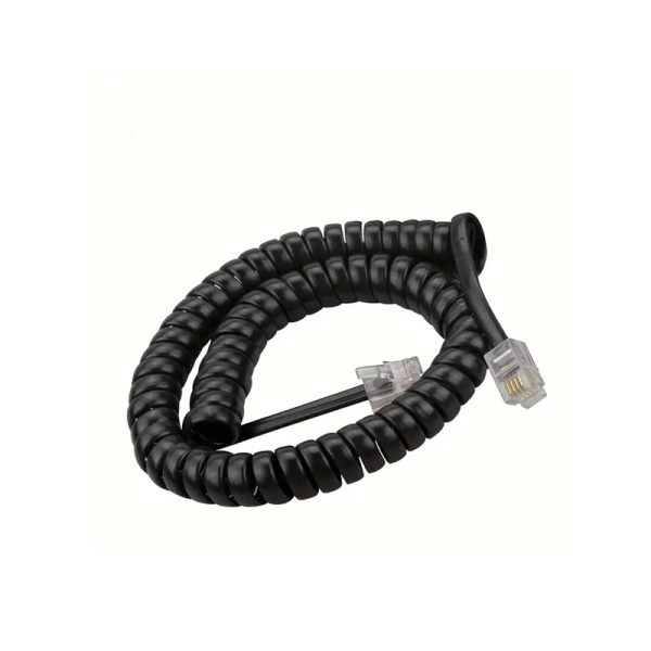 ‎RJ11 - 4Pin Telephone Extension Coil Cable Cord Spring Type - 1 Meter