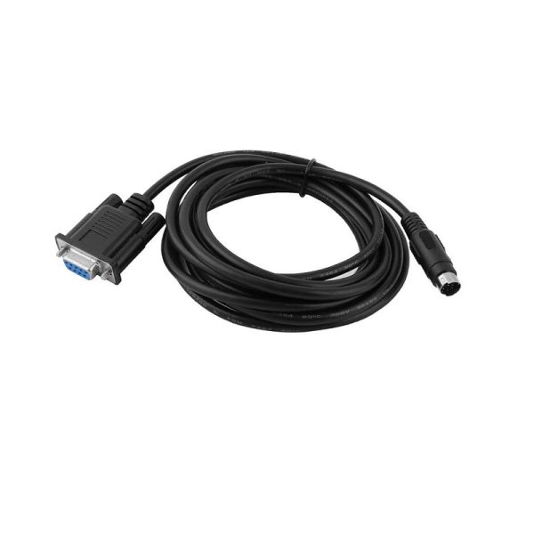 Delta PLC Serial RS232 DB9 To 8P Mini Din Male Connector Programming Adater Cable - 1.5 Meter