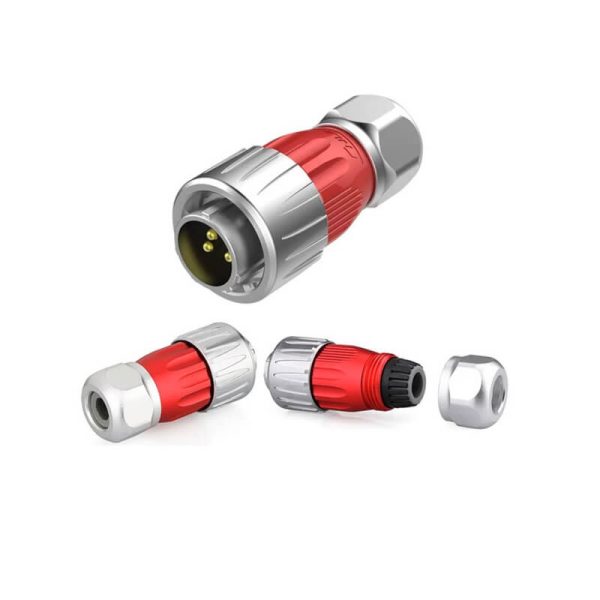 DH-20-CO3PE-01-001 - 500V 20A 3Pin Male Plug Metal Power Connector IP67 Waterproof- Cnlinko