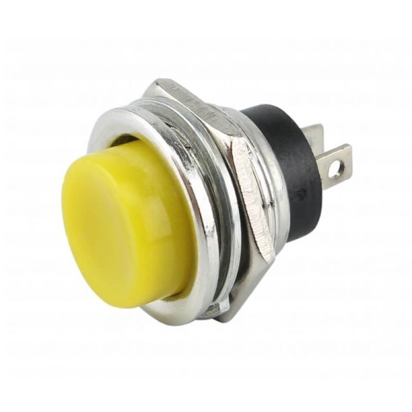 DS-212 Metal Momentary Push switch 16mm- Yellow