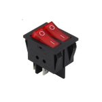 KCD4 - 16A 250V - 4Pin Double Rocker Power Switch - Red