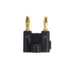 2mm Female To Male Dual Banana Speaker Cable Plug Connector - Black
