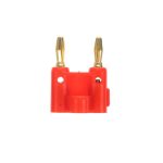 2mm Female To Male Dual Banana Speaker Cable Plug Connector - Red