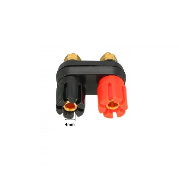 4mm Dual Banana Couple Terminals Connector- Red & Black