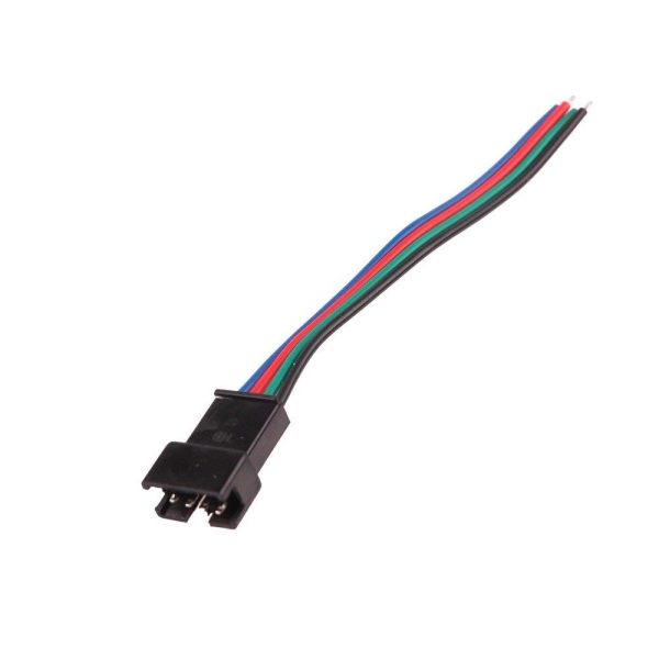 22 AWG JST SM 4 Pin Plug Male Connector - 300mm Wire Length