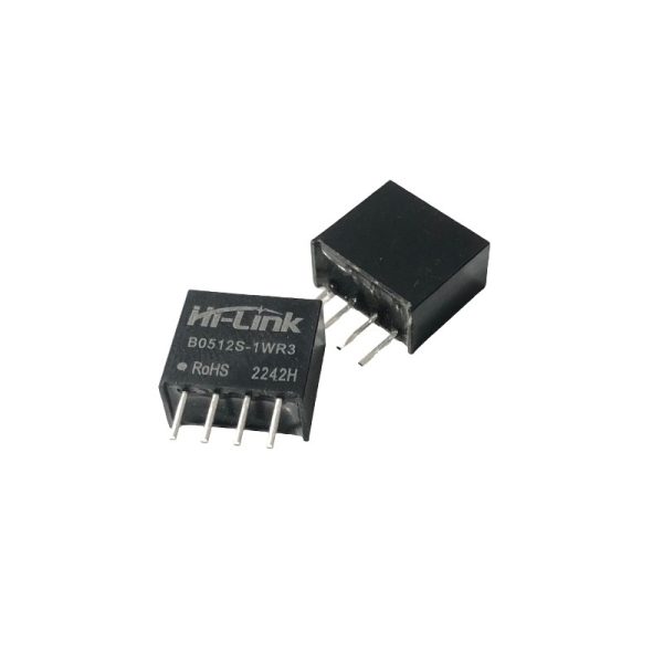 Hi-Link B0512S-1WR3 - 5VDC to 12VDC 84mA DC To DC Converter Power Module - SIP-4 Package