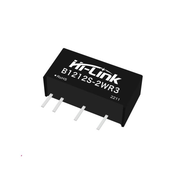 Hi-Link B1212S-2WR3 - 12VDC to 12VDC 166mA DC To DC Converter Power Module - SIP-6 Package