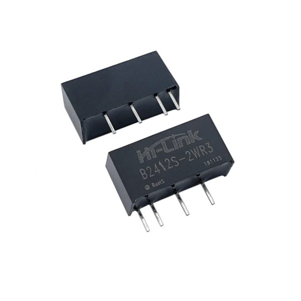 Hi-Link B2412S-2WR3 - 24VDC to 12VDC 166mA DC To DC Converter Power Module - SIP-6 Package