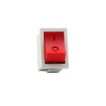 KCD-002-101-WR -6A SPST Mini ON-OFF Rocker Switch- White-Red