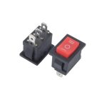 KCD1-2-103-R -SPDT ON-OFF-ON 6A Rocker Switch- Red