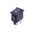 KCD1-4-104-BK -DPST ON-OFF Rocker Switch- Black