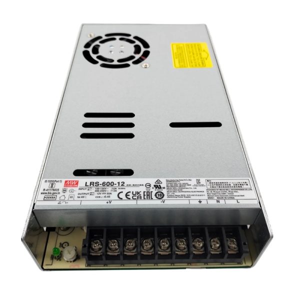 LRS-600-12 - 12V 50A 600W SMPS Metal Power Supply - Mean Well
